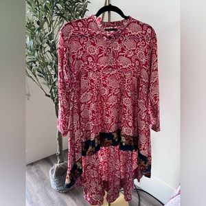 Hi Low Indo- Western Style Printed Top Khaadi